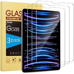 SPARIN 3 عبوات واقي شاشة لجهاز iPad (A16) 11/10 الجيل 11 بوصة/10.9 بوصة | واقي شاشة من الزجاج المقوى لجهاز iPad الجيل 11 بوصة 2025 والجيل العاشر 10.9 بوصة 2022، وضوح عالي الدقة، مقاوم للخدش in Kuwait