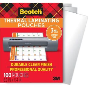 Scotch Thermal Laminating Pouches, 200 Count, Clear, 3 mil. | Ideal Office or School Supplies, Fits Letter Sized Paper (8.9 in. × 11.4 in.) in Kuwait
