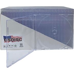 CD Jewel Cases Slimline 5.2mm, Single 1 Disc, Clear, Pack of 10 in Saudi Arabia
