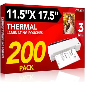 CAREGY 100 Pack Laminating Sheets, Hold 11 x 17 Inch Sheet, 3 Mil | Clear Thermal Laminating Pouches 11.5 x 17.5 Inch Lamination Sheet Paper for Laminator, Round Corner in Saudi Arabia