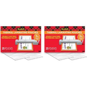 Scotch Thermal Laminating Pouches, Legal Size 11 x 17 Inches, 25 Pack Laminating Sheets, 3 Mil, Education Supplies & Craft Supplies, for Use with Thermal Laminators in Saudi Arabia