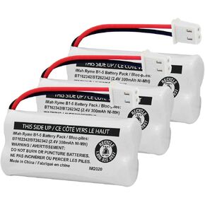 iMah BT162342/BT262342 2.4V 300mAh Ni-MH Cordless Phone Battery Pack, Also Compatible with BT183342/BT283342 AT&T EL52351 TL90070 VTech CS5119 DS6511 DS6722 LS6305 Handset, 2-Pack in Kuwait
