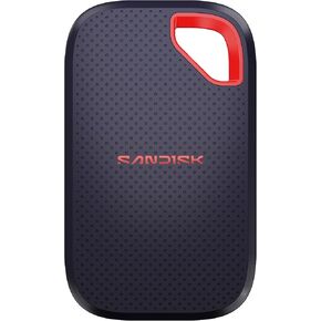 SANDISK 2TB Extreme Portable SSD (Old Model) - Up to 1050MB/s, USB-C, USB 3.2 Gen 2, IP65 Water and Dust Resistance, Updated Firmware - External Solid State Drive - SDSSDE61-2T00-G25 | Up to 1050MB/s, USB-C, USB 3.2 Gen 2, IP65 Water, Dust Resistance in Kuwait