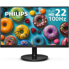 Philips 22 Inch Computer Monitor FHD 100Hz VA VESA Flicker-Free, 221V8LB | 1920×1080 LED Monitor, 4ms GtG, Adaptive Sync, HDMI 1.4, Tilt Adjust, Low Blue Light, 4yr Advance Replacement Warranty in Kuwait