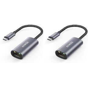 Anker USB C to Ethernet Adapter, Portable USB C Type-C 1-Gigabit Network Hub, 10/100/1000 Mbps,Network Adapter for MacBook Pro, iPad Pro 2019/2018, ChromeBook, XPS, Galaxy S9/S8, and More | Aluminum, Compact, 10/100/1000Mbps, USB C Ethernet Adapter for Ma in Saudi Arabia