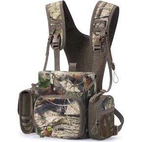 TIDEWE Binocular Harness Chest Pack with MOLLE & Silent Closure,Camo | Lightweight Waterproof Bino Harness with 2 Detachable Pouches & Magnetic Closure, Perfect for Hunting, Hiking & Birdwatching in Kuwait
