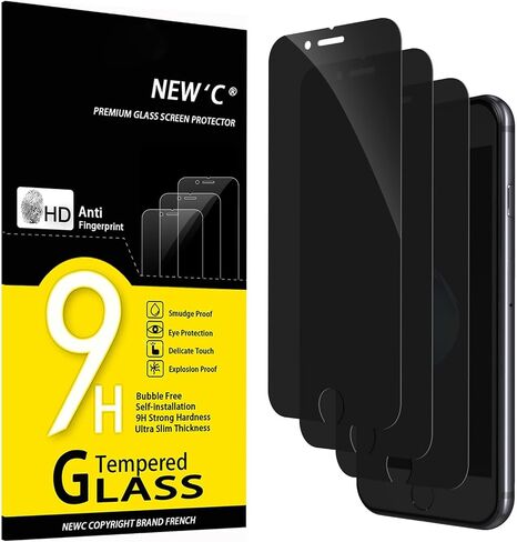 NEW'C 3 Pack Designed for iPhone 16 Pro, iPhone 17, 17 Pro Screen Protector (6.3 inches), Enhanced Tempered Glass Protection with easy installation tool included, Case Friendly in Kuwait