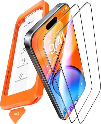 UltraGlass TOP 9H+ Armor for iPhone 17 Pro Max Screen Protector, 2 Pack | NO.1 Military Grade Shatterproof, Screen Protector 17 Pro Max Tempered Glass 17 ProMax, Longest Durable, One-Pull Tray in Saudi Arabia