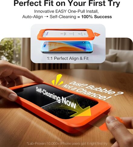 UltraGlass TOP 9H+ Armor for iPhone 17 Pro Max Screen Protector, 2 Pack | NO.1 Military Grade Shatterproof, Screen Protector 17 Pro Max Tempered Glass 17 ProMax, Longest Durable, One-Pull Tray in Saudi Arabia