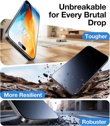 UltraGlass TOP 9H+ Armor for iPhone 17 Pro Max Screen Protector, 2 Pack | NO.1 Military Grade Shatterproof, Screen Protector 17 Pro Max Tempered Glass 17 ProMax, Longest Durable, One-Pull Tray in Saudi Arabia