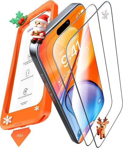 UltraGlass TOP 9H+ Armor for iPhone 17 Pro Max Screen Protector, 2 Pack | NO.1 Military Grade Shatterproof, Screen Protector 17 Pro Max Tempered Glass 17 ProMax, Longest Durable, One-Pull Tray in Saudi Arabia