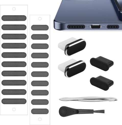 USB C Dust Plug for iPhone 15 16 17 Series, USB C Port Cover Phone Speaker Cover, Phone Charging Port Cleaner for Samsung Galaxy S23, S22 Ultra S21 FE S20, Note 20 and All Type-C Devices in Kuwait