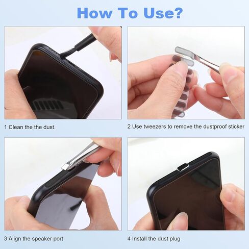 USB C Dust Plug for iPhone 15 16 17 Series, USB C Port Cover Phone Speaker Cover, Phone Charging Port Cleaner for Samsung Galaxy S23, S22 Ultra S21 FE S20, Note 20 and All Type-C Devices in Kuwait