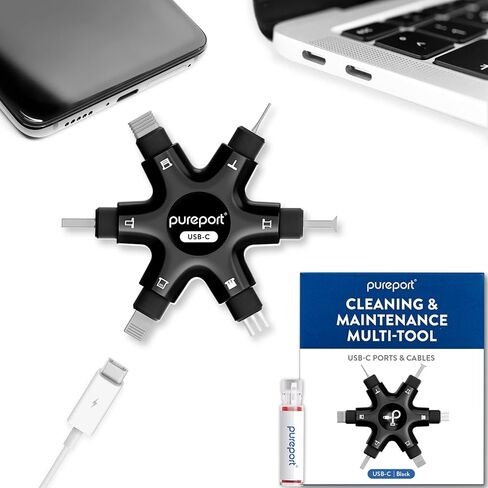 USB-C Multi-Tool Kit Repair & Clean Phone,Tablet,PC Ports (Black) | Clean Repair & Restore Cell Phone Tablet & Laptop, Fix USB C Ports & Cables, Fix Unreliable & Bad Connections in Saudi Arabia