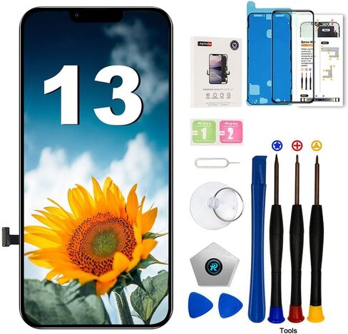 for iPhone XR Screen Replacement 6.1 inch LCD | 3D Touch FHD display digitizer for A1984,A2105,A2106,A2108, Frame Assembly, waterproof adhesive, repair tool, tempered glass in Saudi Arabia