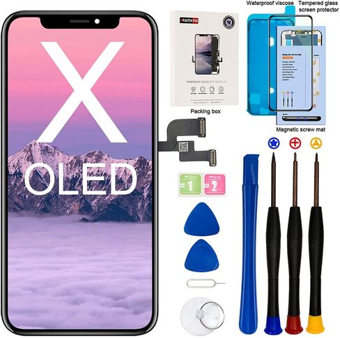 for iPhone XR Screen Replacement 6.1 inch LCD | 3D Touch FHD display digitizer for A1984,A2105,A2106,A2108, Frame Assembly, waterproof adhesive, repair tool, tempered glass in Saudi Arabia