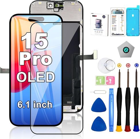 for iPhone XR Screen Replacement 6.1 inch LCD | 3D Touch FHD display digitizer for A1984,A2105,A2106,A2108, Frame Assembly, waterproof adhesive, repair tool, tempered glass in Saudi Arabia