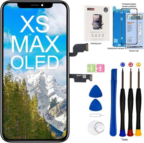 for iPhone XR Screen Replacement 6.1 inch LCD | 3D Touch FHD display digitizer for A1984,A2105,A2106,A2108, Frame Assembly, waterproof adhesive, repair tool, tempered glass in Saudi Arabia
