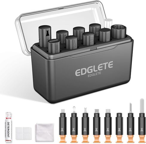 iPhone Cleaning Kit for Charging Port Cell Phone USB C with Storage Case | Multi-Tool, Cleaner Kit for AirPod, iPhone Cleaner, Portable Repair Tool, for Lightning Charger Cable iPad Electronic Devices in Saudi Arabia