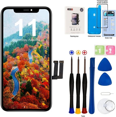 for iPhone 11 Screen Replacement LCD | 6.1 inch FHD LCD assembly, 3D Touch display for A2111,A2223,A2221, repair tools kit, waterproof adhesive, tempered glass in Saudi Arabia
