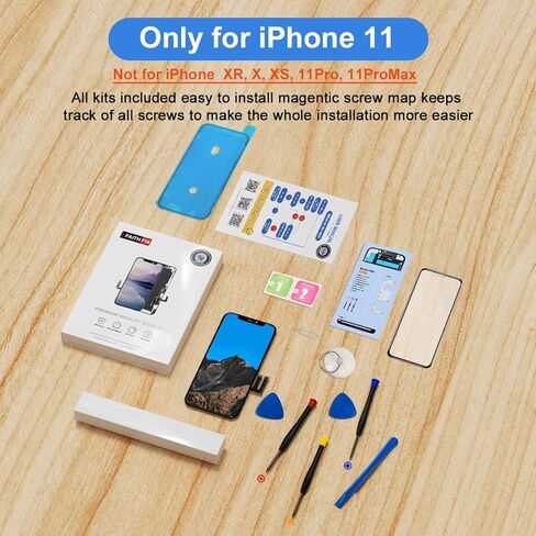 for iPhone 11 Screen Replacement LCD | 6.1 inch FHD LCD assembly, 3D Touch display for A2111,A2223,A2221, repair tools kit, waterproof adhesive, tempered glass in Saudi Arabia