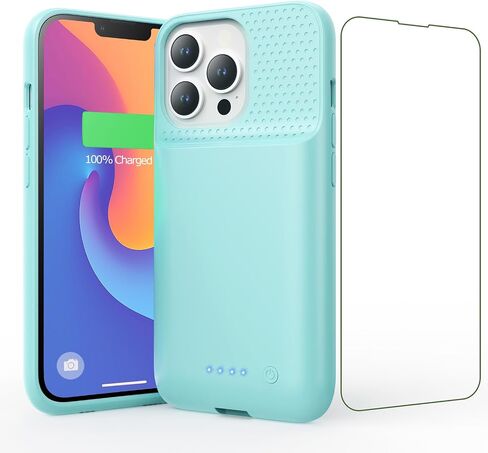 Battery Case for iPhone 14/13 Pro/13, 7500mAh Ultra-Slim Rechargeable Portable Charging Case,360° Protection Extended Battery Charger Cover Battery Pack Compatible with iPhone 13/13 Pro/14 (6.1 inch) in Saudi Arabia