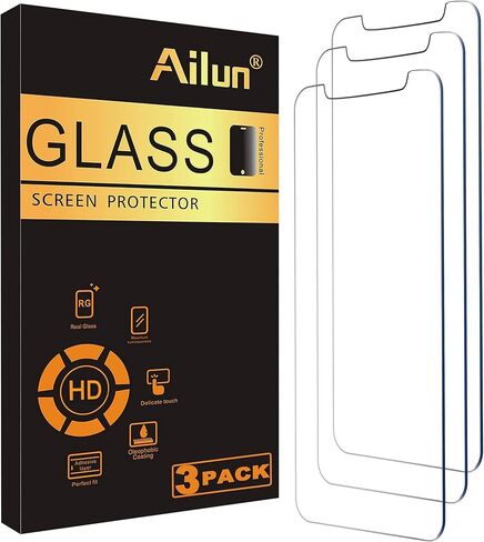 Ailun 3 Pack واقي شاشة لهاتف iPhone 17 Pro Max، زجاج مقسى | 6.9 بوصة، إطار التثبيت، حماية المستشعر، متوافق مع الجزيرة الديناميكية، مناسب للحافظة in Kuwait
