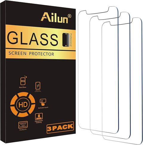 Ailun 3 Pack واقي شاشة لهاتف iPhone 17 Pro Max، زجاج مقسى | 6.9 بوصة، إطار التثبيت، حماية المستشعر، متوافق مع الجزيرة الديناميكية، مناسب للحافظة in Kuwait