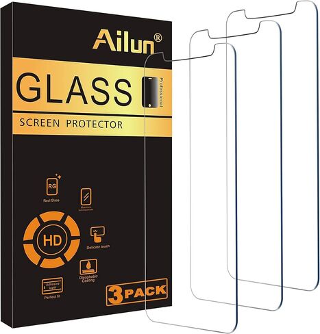 Ailun 3 Pack واقي شاشة لهاتف iPhone 17 Pro Max، زجاج مقسى | 6.9 بوصة، إطار التثبيت، حماية المستشعر، متوافق مع الجزيرة الديناميكية، مناسب للحافظة in Kuwait