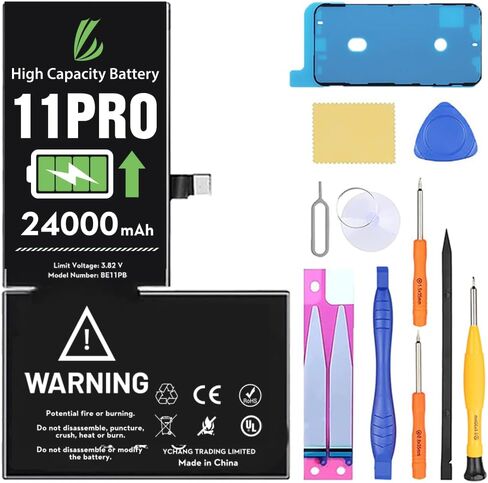 LL TRADER Battery Replacement for iPhone 14 Pro Max with Repair Kit | 24000 mAh High Capacity Replacement Battery for model A2651、A2893、A2896、A2895、A2894 in Saudi Arabia
