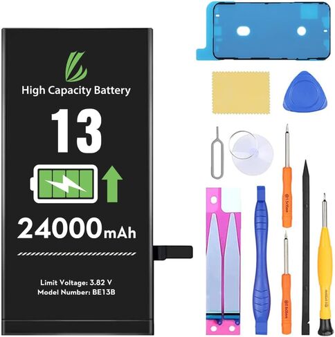 LL TRADER Battery Replacement for iPhone 14 Pro Max with Repair Kit | 24000 mAh High Capacity Replacement Battery for model A2651、A2893、A2896、A2895、A2894 in Saudi Arabia