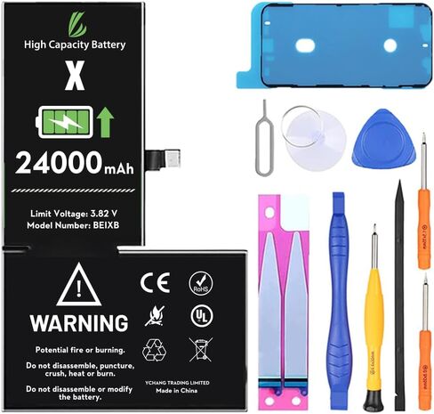 LL TRADER Battery Replacement for iPhone 14 Pro Max with Repair Kit | 24000 mAh High Capacity Replacement Battery for model A2651、A2893、A2896、A2895、A2894 in Saudi Arabia