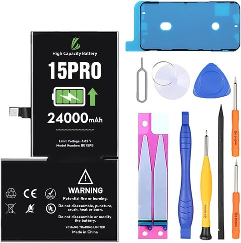 LL TRADER Battery Replacement for iPhone 14 Pro Max with Repair Kit | 24000 mAh High Capacity Replacement Battery for model A2651、A2893、A2896、A2895、A2894 in Saudi Arabia