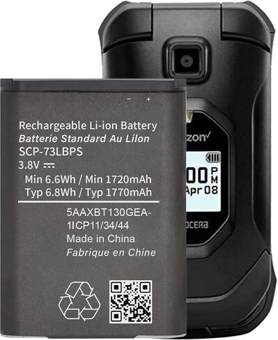 SCP-73LBPS Battery,(2026 New Upgraded) 0 Cycle Original Replacement Battery for Kyocera DuraXV Extreme E4810/Kyocera DuraXE Epic E4830 Verizon Flip Phone in Kuwait