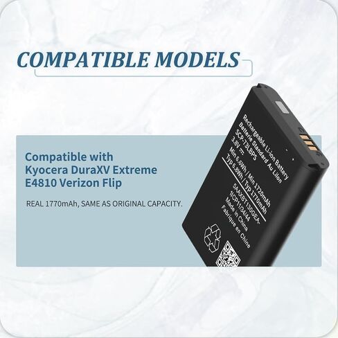 SCP-73LBPS Battery,(2026 New Upgraded) 0 Cycle Original Replacement Battery for Kyocera DuraXV Extreme E4810/Kyocera DuraXE Epic E4830 Verizon Flip Phone in Kuwait