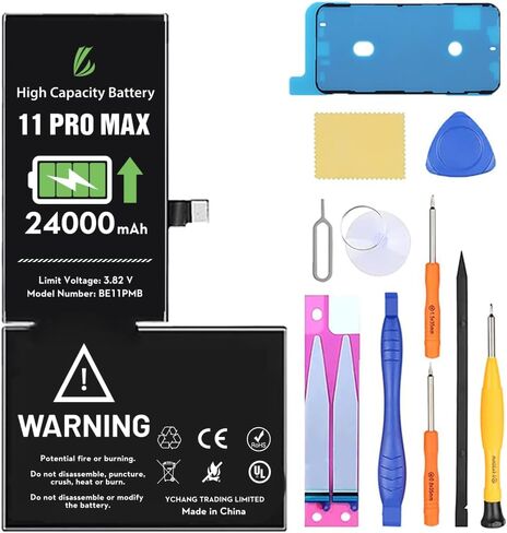 LL TRADER Battery Replacement for iPhone 14 Pro Max with Repair Kit | 24000 mAh High Capacity Replacement Battery for model A2651、A2893、A2896、A2895、A2894 in Saudi Arabia