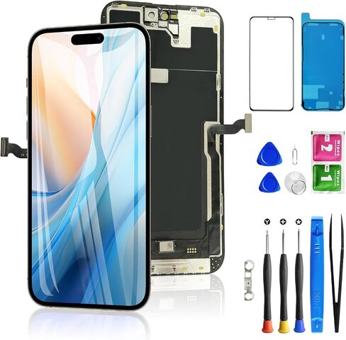 for iPhone 11 Screen Replacement 6.1 Inch, Diykitpl 3D Touch LCD Digitizer Replacement for A2111, A2223, A2221, with Repair Tools Kit+Magnetic Screw Mats+Screen Protector+Waterproof Frame Adhesive in Saudi Arabia
