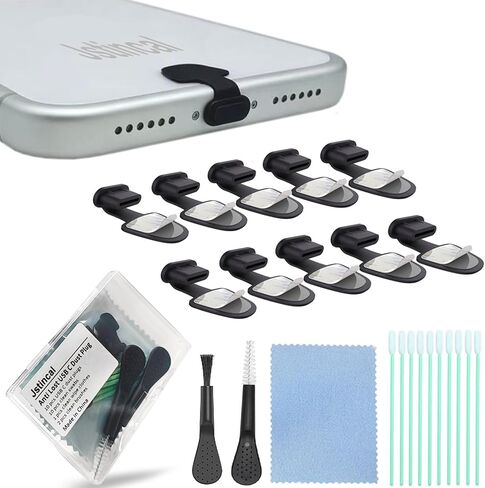 USB C-Type Anti Loss Dust Plugs, USB C-Type Port Silicone Dust Covers, with Detachable Adhesive for Mobile Phone, Compatible with 15, 16 17 Plus Pro Max..., All USB C Ports (Type-C-1) in Kuwait