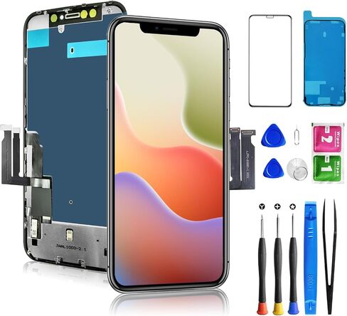 لاستبدال شاشة iPhone 11 مقاس 6.1 بوصة، استبدال محول رقمي LCD ثلاثي الأبعاد Diykitpl لـ A2111، A2223، A2221، مع مجموعة أدوات إصلاح + حصائر لولبية مغناطيسية + واقي شاشة + لاصق إطار مقاوم للماء in Kuwait