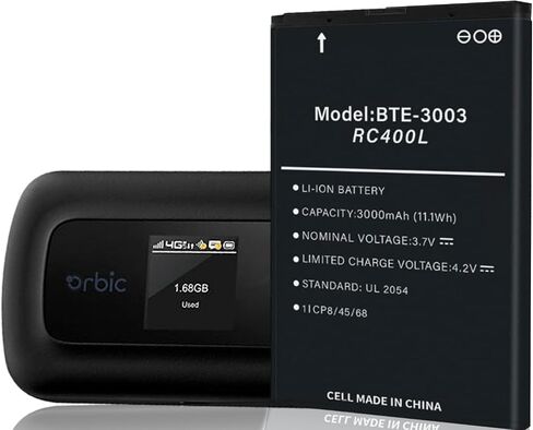 بطارية بديلة BTE-3003 لجهاز Verizon Orbic Speed ​​Mobile Hotspot RC400L [3000 مللي أمبير في الساعة] in Kuwait