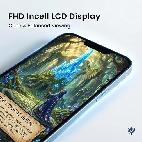 مجموعة استبدال شاشة AuraLens لهاتف iPhone 13، مجموعة شاشة LCD تعمل باللمس | A2482 A2631 A2633 A2634 A2635، FHD INCELL Digitizer 6.1 بوصة، COF، تم اختباره مسبقًا، أدوات إصلاح، لاصق مقاوم للماء، أسود in Saudi Arabia