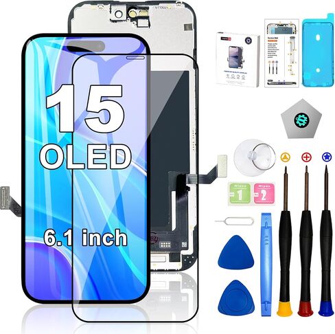for iPhone 11 Screen Replacement LCD | 6.1 inch FHD LCD assembly, 3D Touch display for A2111,A2223,A2221, repair tools kit, waterproof adhesive, tempered glass in Saudi Arabia