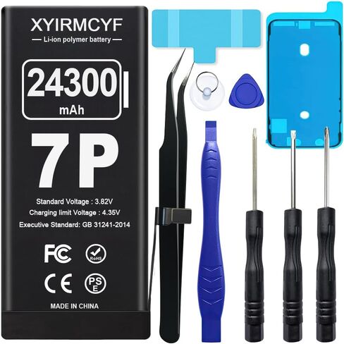 XYIRMCYF 24300mAh Super Capacity Battery Compatible with iPhone 14 Pro, 0 Cycle Li-Polymer Replacement Battery for iPhone 14 Pro, with Professional Repair Tool Kit in Saudi Arabia