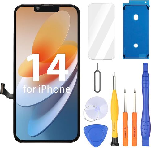 Ayake for iPhone 14 Pro Max Screen Replacement, 6.7 inch FHD LCD Display and Touch Digitizer Screen, True Tone Programmable, Face ID Remains (for A2894, A2895, A2896, A2893, A2651) in Saudi Arabia