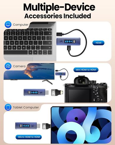 Wireless HDMI Transmitter and Receiver 328FT/100M,4K Decode Plug & Play Portable 5G+2.4G Wireless HDMI Remote Control Extenders for Video/PC/Projector/TV Box in Saudi Arabia