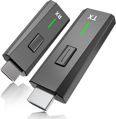 Upgraded Wireless HDMI Transmitter and Receiver 328FT/100M Plug and Play | 4k Decode 1080P Output Wireless HDMI Extender 2.4G/5GHz, for Video and Audio to Monitor from Laptop/PC/Projector/TV Box in Saudi Arabia