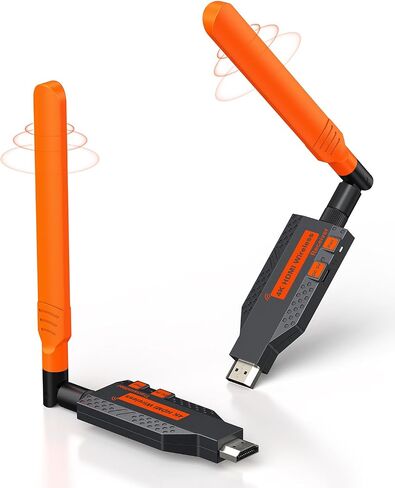 Coolpie Wireless HDMI Transmitter and 2 Receiver for Multiple TV/Projector | 4K Decode 1080P HD Output, 350FT/100M Long Range, 5.8G Stable Connection Plug & Play Low Lag in Saudi Arabia
