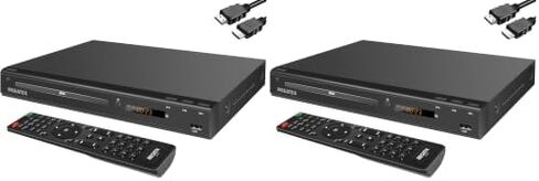 MEGATEK Region-Free DVD Player for TV with HDMI & 1080P Upscaling | CD/DVD/USB Playback, Compact Metal Housing, Coaxial Audio, LED Display, Remote & HDMI/AV Cables Included in Kuwait