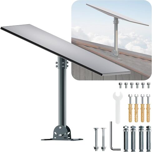 for Starlink Standard 4/4X Roof Mount, Metal Starlink Gen 3/V3 Mounting Kit | for Starlink Gen 3 Wall Mount with Pipe Adapter, Angle Adjustable (Curved Tube) in Saudi Arabia
