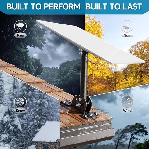 Starlink Mount for Standard 4/4X/Gen 3, Starlink Roof/Wall Mount Kit | Heavy-Duty Starlink Mounting Kit with Full Package Accessories – Wind-Resistant, Easy to Install in Saudi Arabia